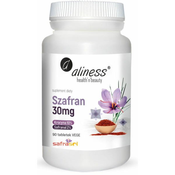 Szafran Safrasol 2%/10% 30mgx90tabl vege  Aliness