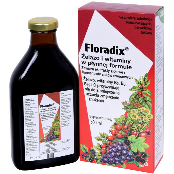 Floradix Żelazo i Wit. 500 ml