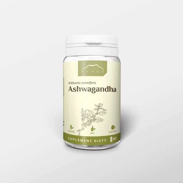 Withania somnifera Ashwagandha kapsułki   60 x 500 mg Nanga