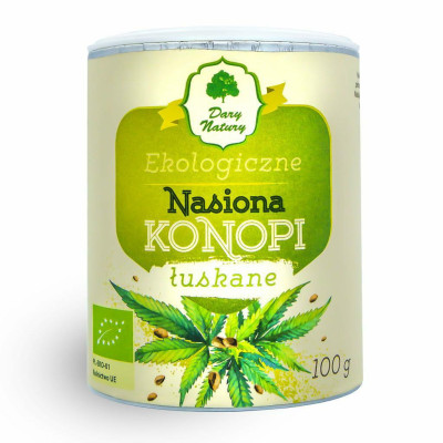 Konopie łuskane nasiona eko  100g Dary    Natury