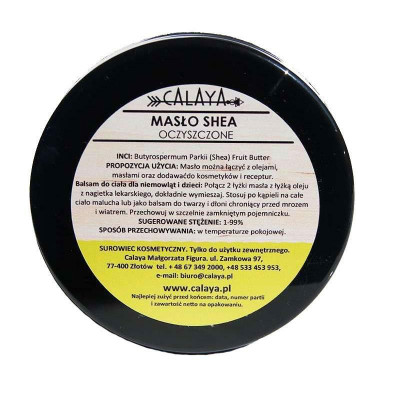 Masło Shea oczyszczone 100g Calaya