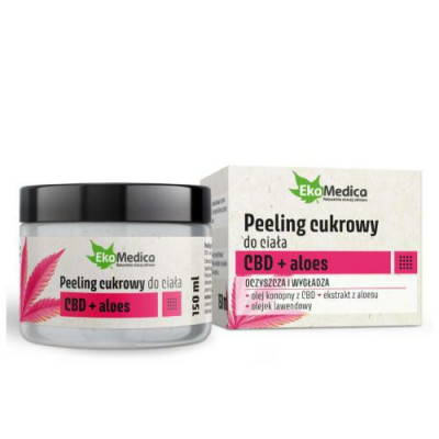 Peeling Cukrowy do ciała CBD+Aloes 150nl