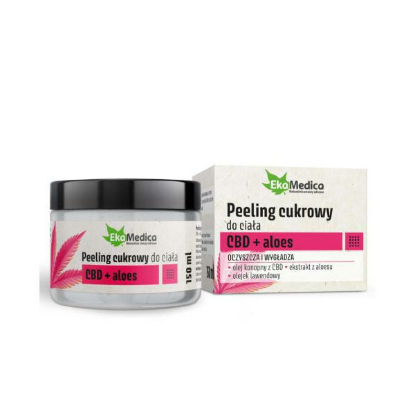 Peeling Cukrowy do ciała CBD+Aloes 150nl