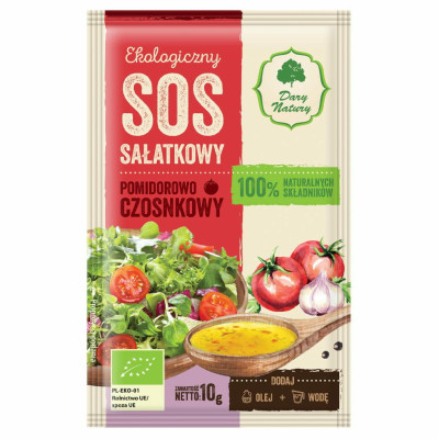 Sos Sałatkowy Pomidorowo Czosnkowy EKO    10g -Dary Natury