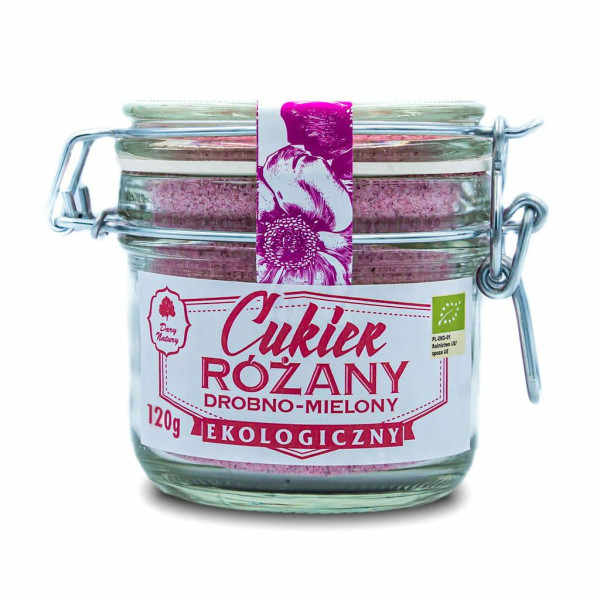 Cukier Różany EKO - drobno mielony 120g  - Dary Natury