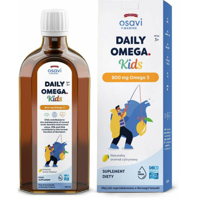 Daily Omega + D3 Kids 800mg cytryna  250ml