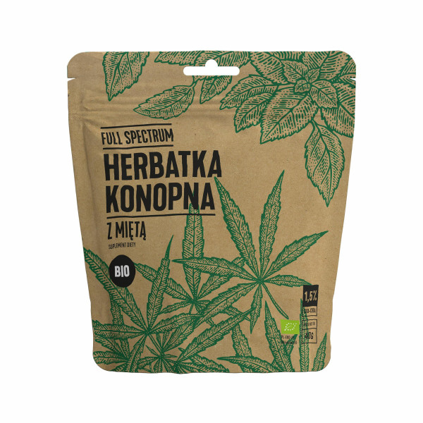 Full spectrum herbatka konopna z miętą  bio dwupak 80g cosma