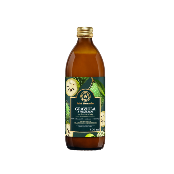 Graviola z miąższem sok 500ml Herbal  Monasterium