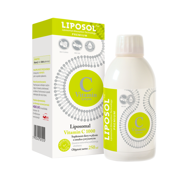 Liposol C 1000 Liposomalna Witamina C  1000 (Buforowana) 250 ml Smak Cytrynowy Aliness