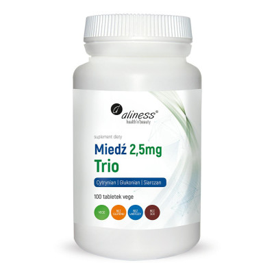 Miedź trio 2,5 mg x 100 vege tab.  Aliness