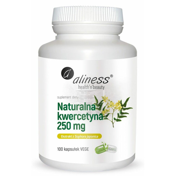 Naturalna kwercetyna 250 mg x 100 vege  kaps. Aliness