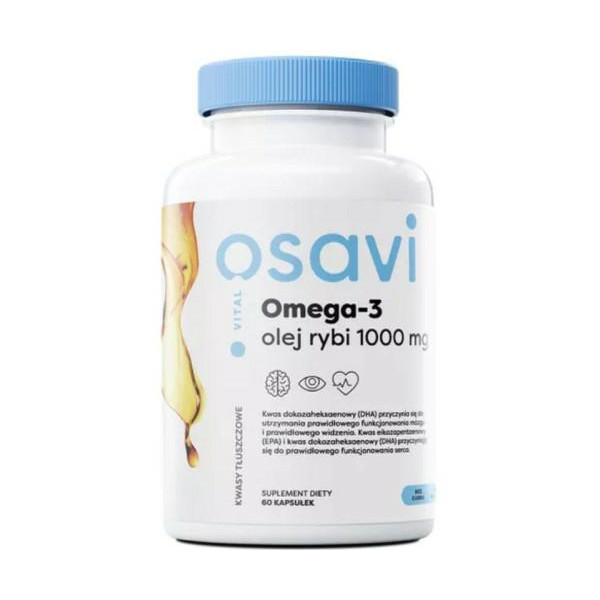 Omega-3 Olej rybi molekularly 1000 mg  x 60kapsułek Osavi