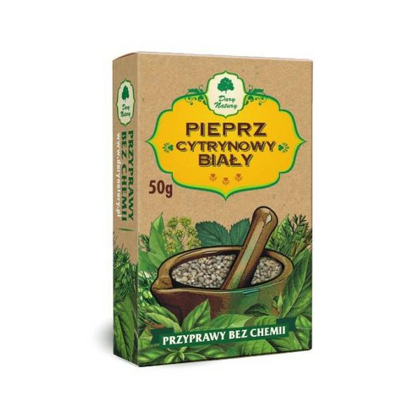 Pieprz cytrynowy biały 50g kartonik Dary  Natury