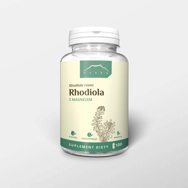 Rhodiola (różeniec górski) z magnezem  100 kapsułek x 700mg Nanga