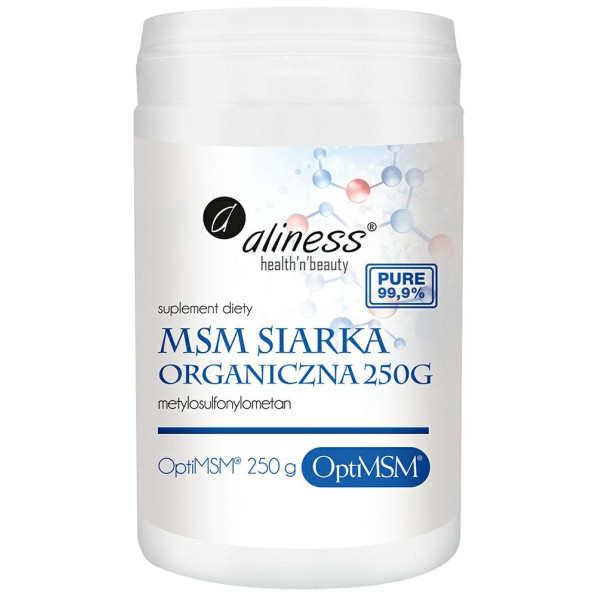 Siarka Organiczna Opti MSM 250g proszek  Aliness