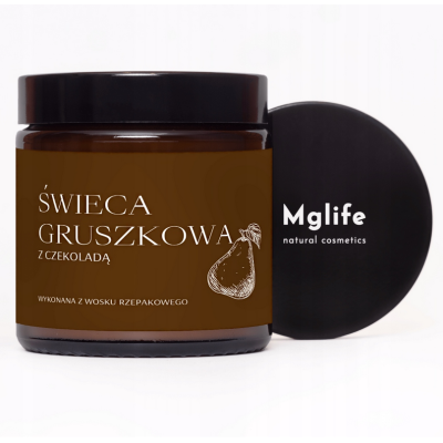 Świeca gruszkowa z czekoladą 120ml   Mglife