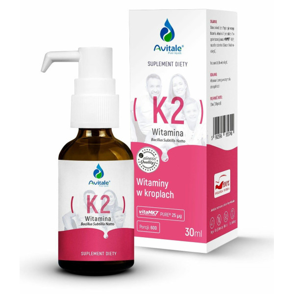 Witamina  K2 25 µg  krople 30 ml Avitale