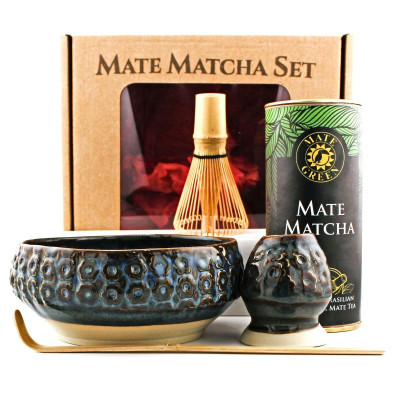 Zestaw Mate matcha set z ceramicznymi  akcesoriami handmade w pudełku na prezent