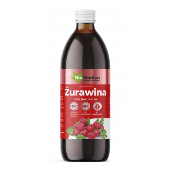 Żurawina sok NFC 0,5l EkaMedica