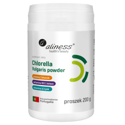 Chlorella Vulgaris powder 200g proszek  Aliness