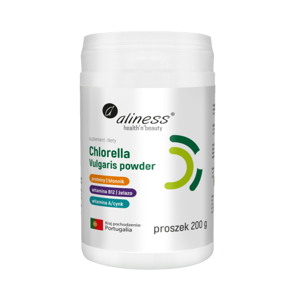 Chlorella Vulgaris powder 200g proszek  Aliness