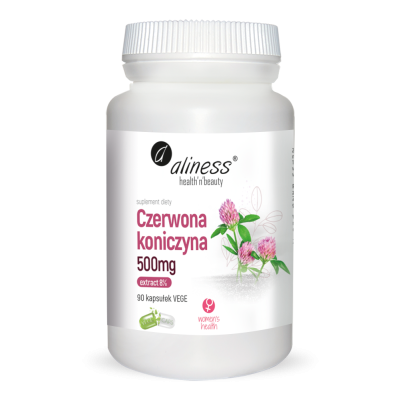 Czerwona koniczyna extract 8% 500 mg  x 90 Vege Caps  Aliness,