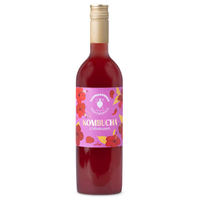 Kombucha z hibiskusem 750ml Zakwasownia