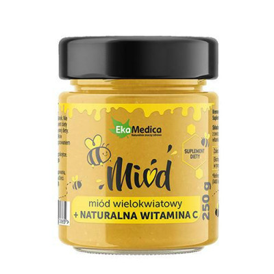 Miód wielokwiaty naturalna witamina C  250g Ekamedia