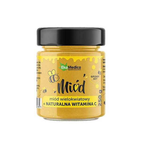 Miód wielokwiaty naturalna witamina C  250g Ekamedia