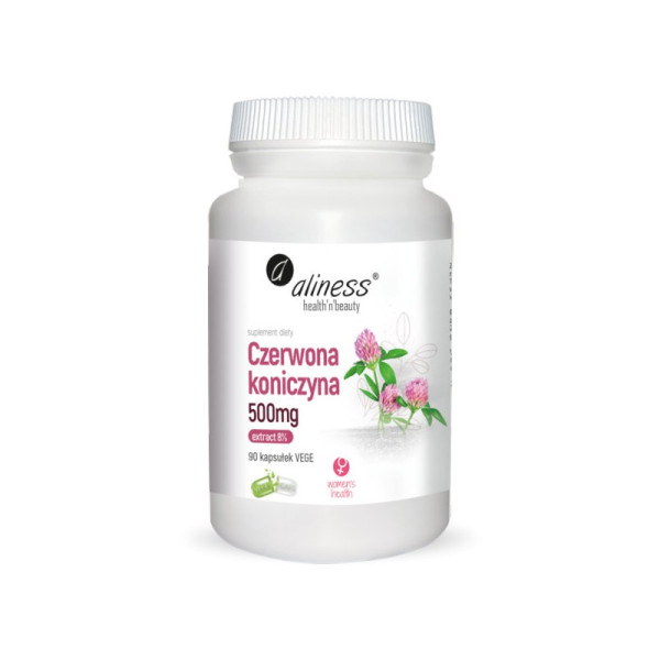 Czerwona koniczyna extract 8% 500 mg x 90 kaps. VEGE Aliness