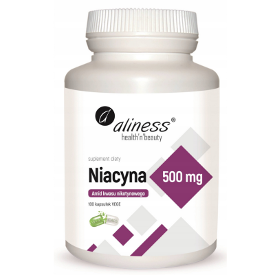 Niacyna 500mg x 100kaps. vege Aliness