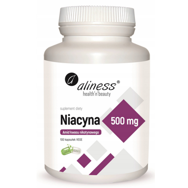 Niacyna 500mg x 100kaps. vege Aliness