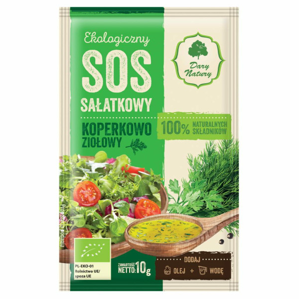 Sos Sałatkowy Koperkowo - Ziołowy EKO  10g - Dary Natury