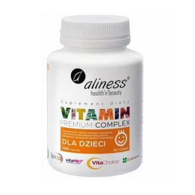 Vitamin Complex dla dzieci 120 tab do  ssania Aliness