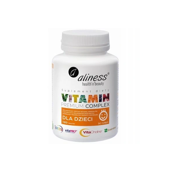 Vitamin Complex dla dzieci 120 tab do  ssania Aliness