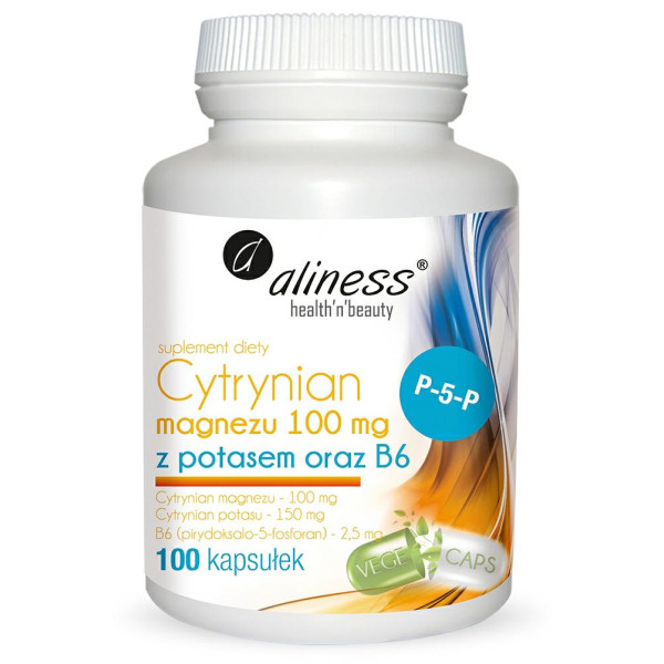 Cytrynian Magnezu z Potasem x 100 vege  kaps. Aliness