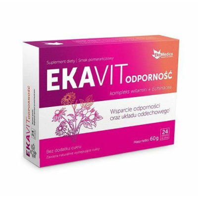 EKAVIT ODPORNOŚĆ 24 PASTYLKI DO SSANIA