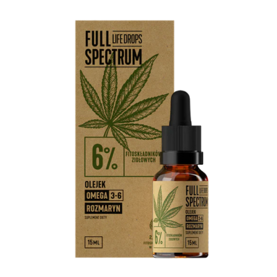 Full Spectrum Olej konopny 6% CBD 15ml