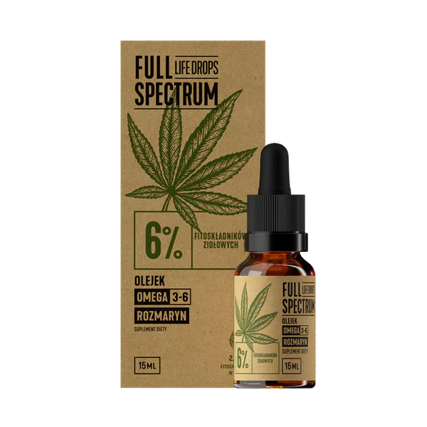Full Spectrum Olej konopny 6% CBD 15ml
