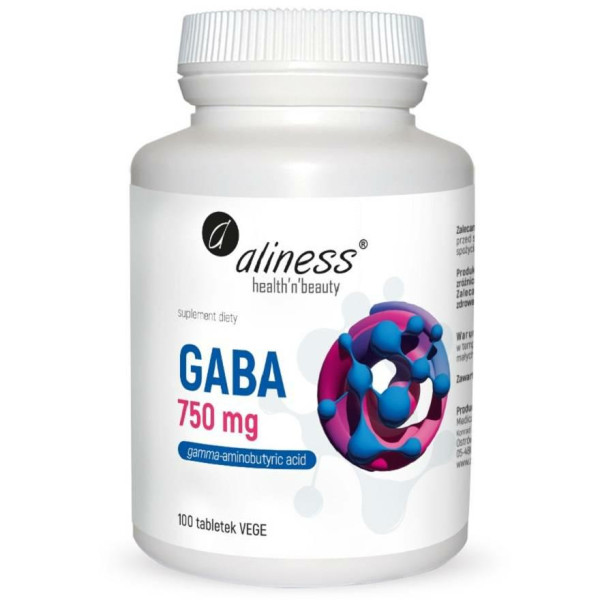 Gaba 750 mg x 100 tabl. Vege Aliness