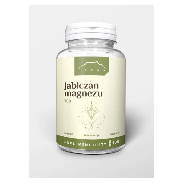 Jabłczan magnezu 100 kapsułek x 700mg  Nanga
