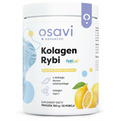 Kolagen Rybi z Dzikiego Dorsza, Cytryna  360 g Osavi