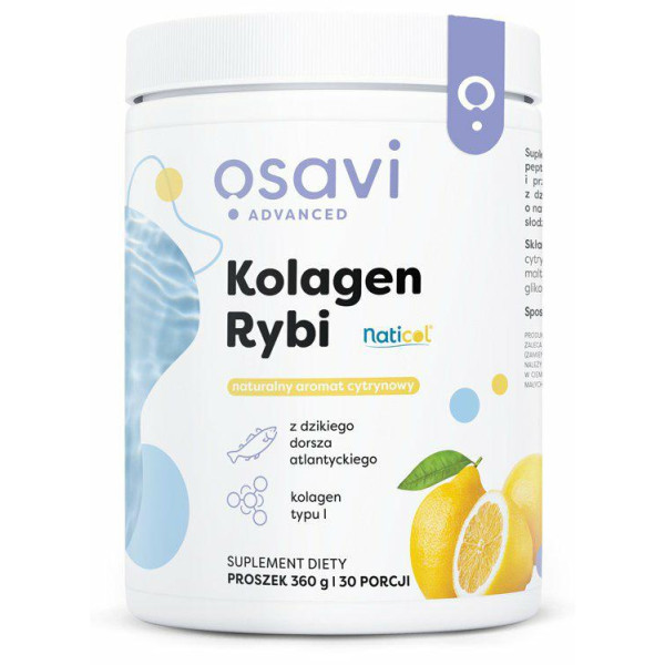 Kolagen Rybi z Dzikiego Dorsza, Cytryna  360 g Osavi