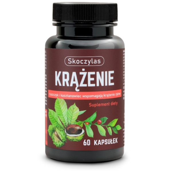 Krążenie ruszczyk, diosmina,  kasztanowiec 60kaps Skoczylas
