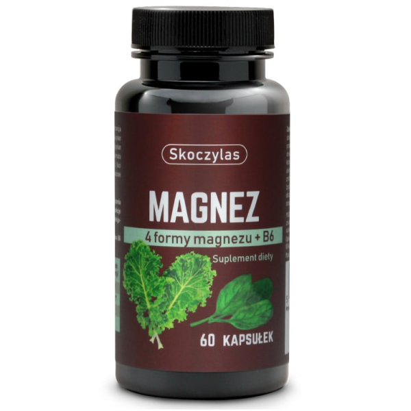 Magnez 4 formy, wit B6, szpinak, jarmuż  60kaps Skoczylas