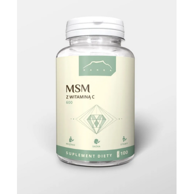 MSM z witaminą C, 600 mg 100 kapsułek  Nanga