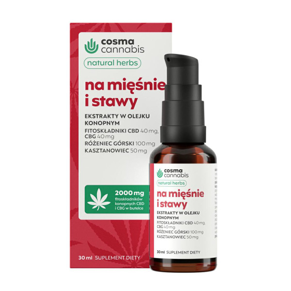 Na mięśnie i stawy Natural Herbs Cosma  Cannabis 30 ml