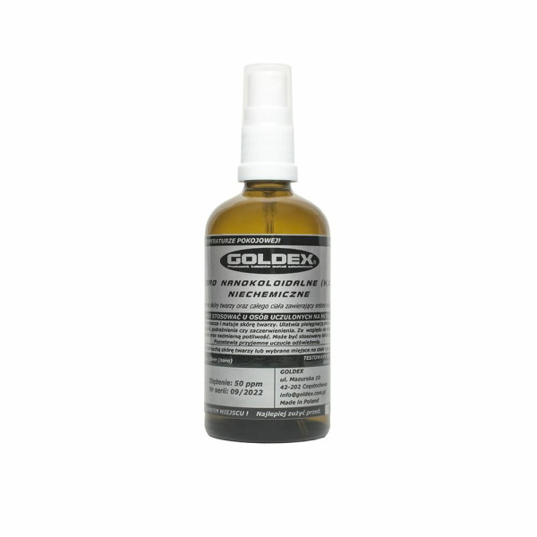 Srebro Nanokoloidalne 100ml atomizer  (szkło) Goldex