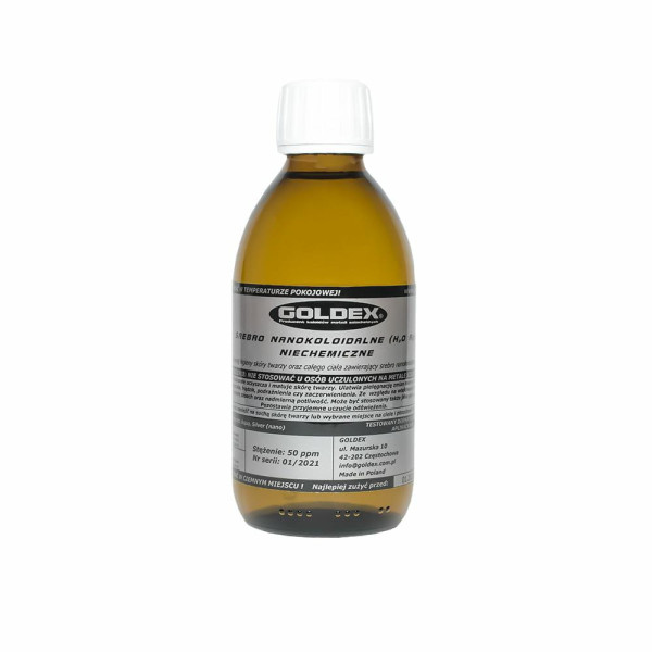 Srebro Nanokoloidalne 250ml szkło Goldex