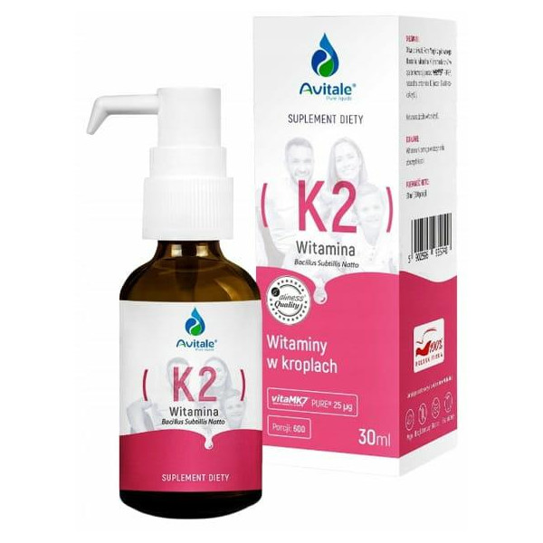 Witamina K2 (Vita MK7) 25uq Olive 30ml  Krople Avitale